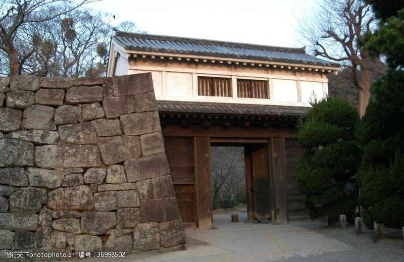 日本风情日本古城建筑