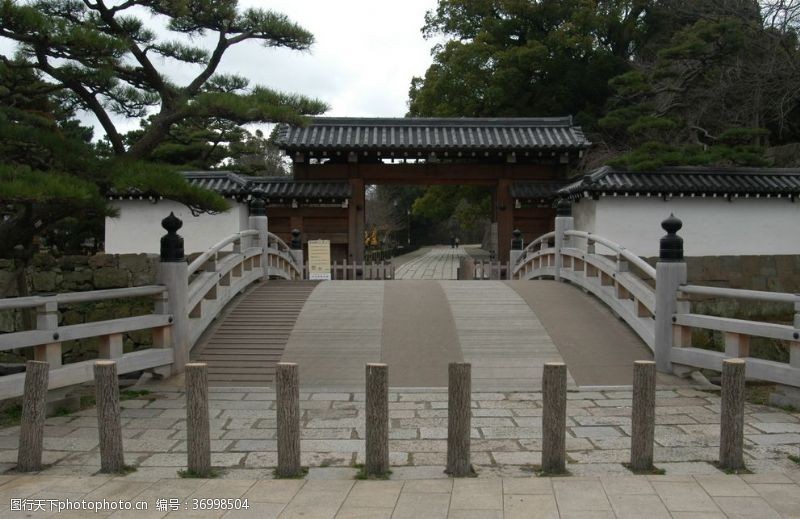 日本风情日本古建大门