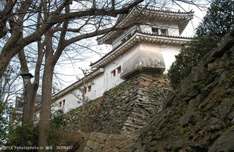 日本风情日本古堡城楼