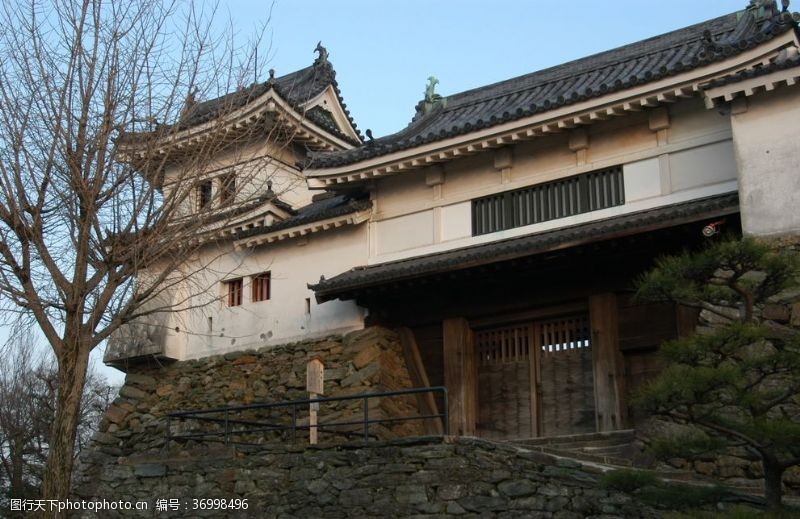 日本风情日本古城楼
