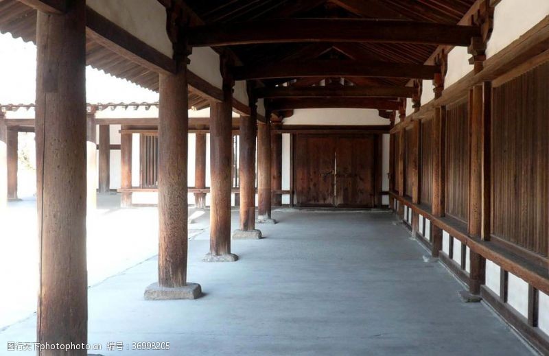 日本风情日式古建走廊