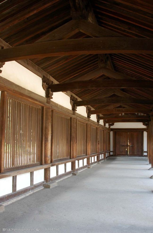 日本风情日式建筑走廊