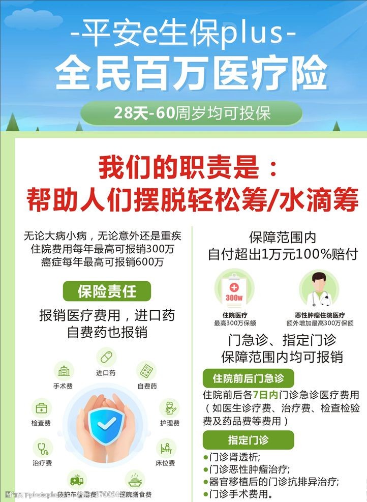 保险海报中国平安E生保