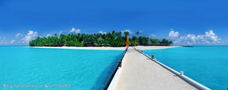 马尔代夫旅游马尔代夫蓝色海岛风景