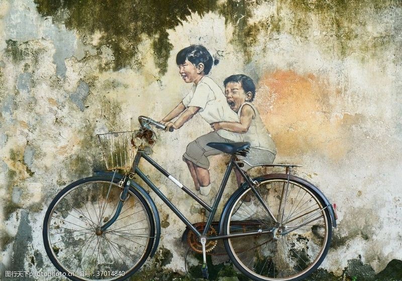 骑车子的人骑自行车的小朋友
