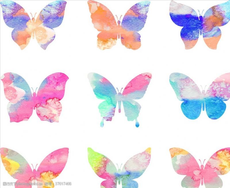 动物素描手绘蝴蝶元素
