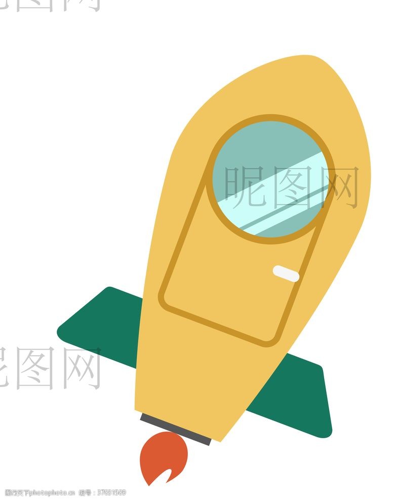 气球火箭UI标识标志