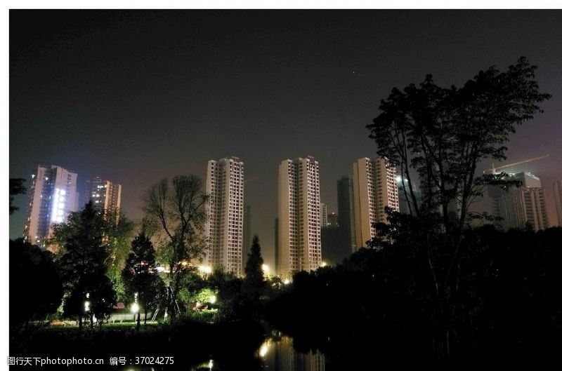 泰丰南湖公园夜景