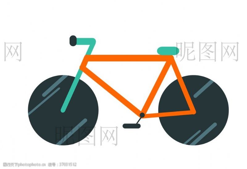 气球自行车UI标识标志