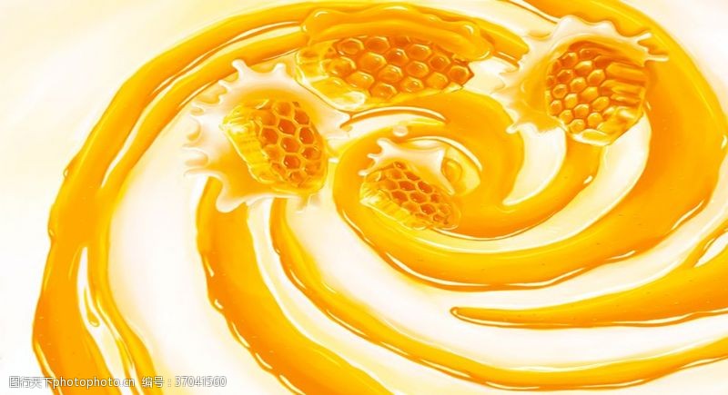 卡通蜂蜜罐蜂蜜背景