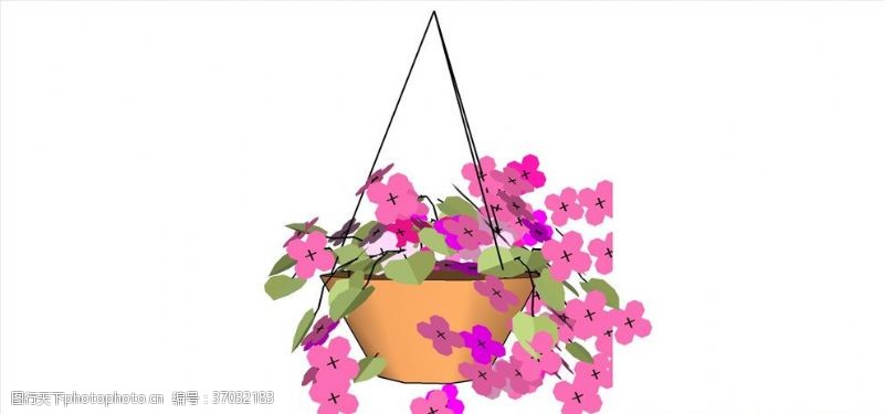 花草模型花盆盆栽植物植物室外模型