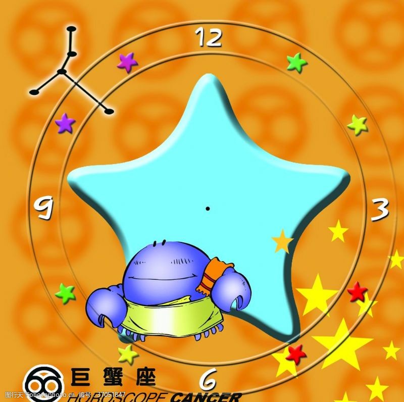 12星座巨蟹座钟表