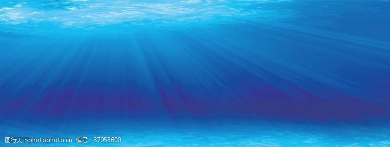 漂亮风景素材蓝色大海海底梦幻背景素材