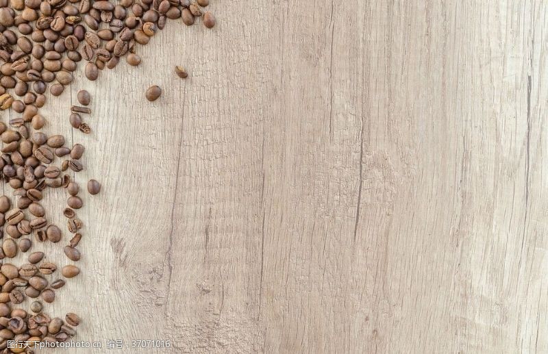 咖啡豆底纹木板咖啡豆