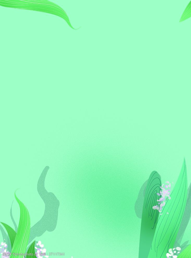 绿色海藻卡通绿色植物背景