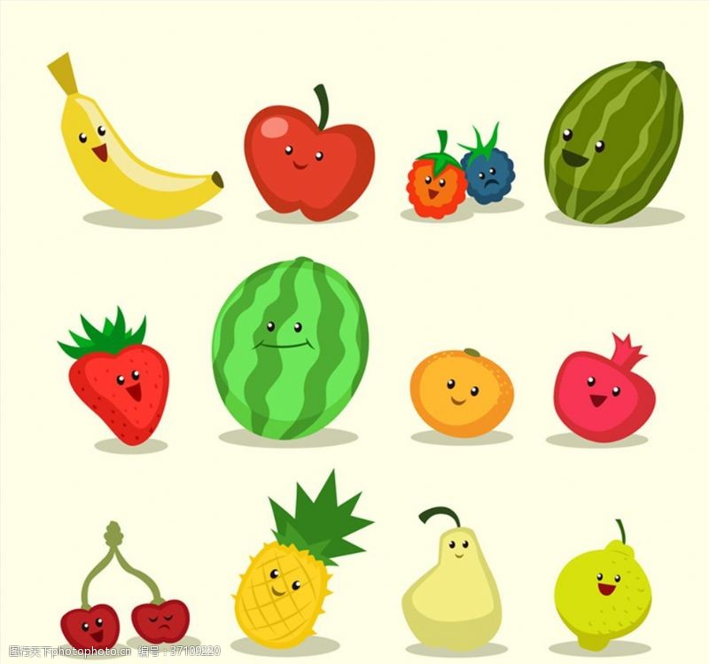 卡通菠萝矢量图矢量水果素材