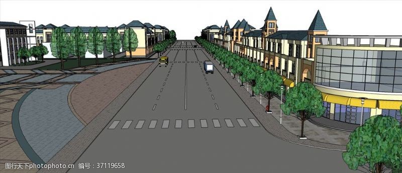 城市规划城市街道模型