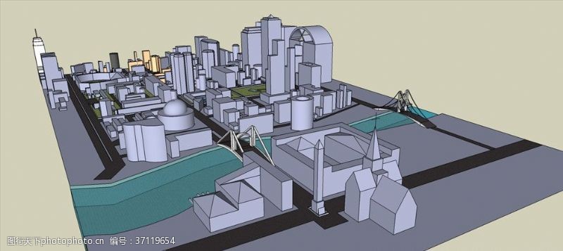 城市规划小城市模型