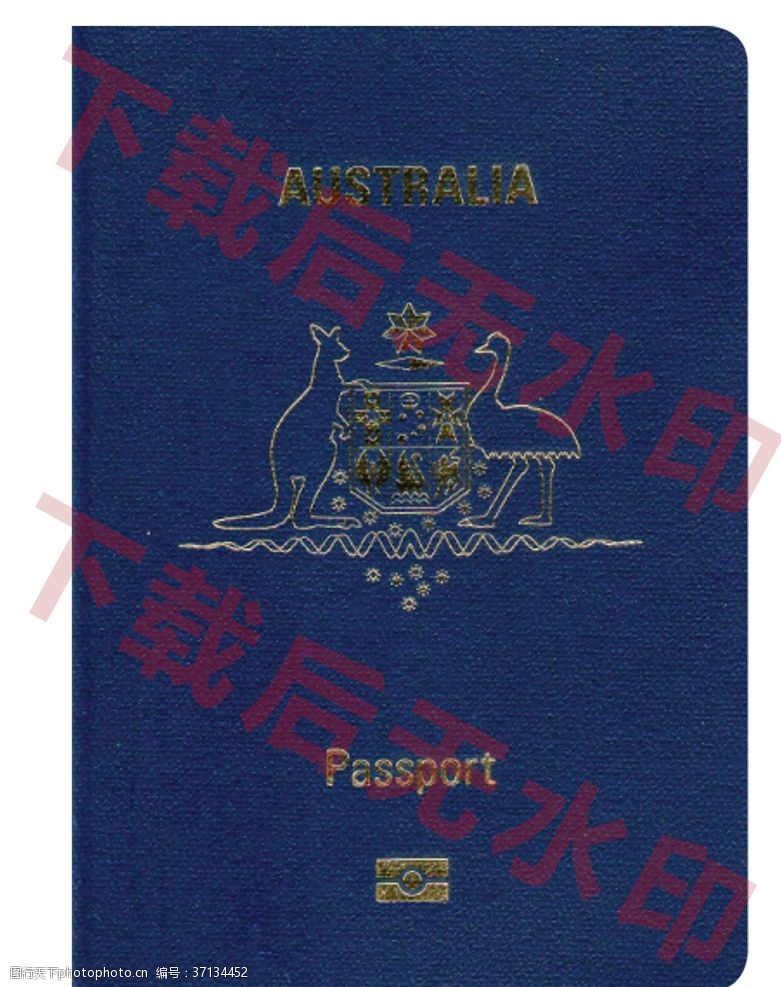 出国旅游度假图标澳洲护照