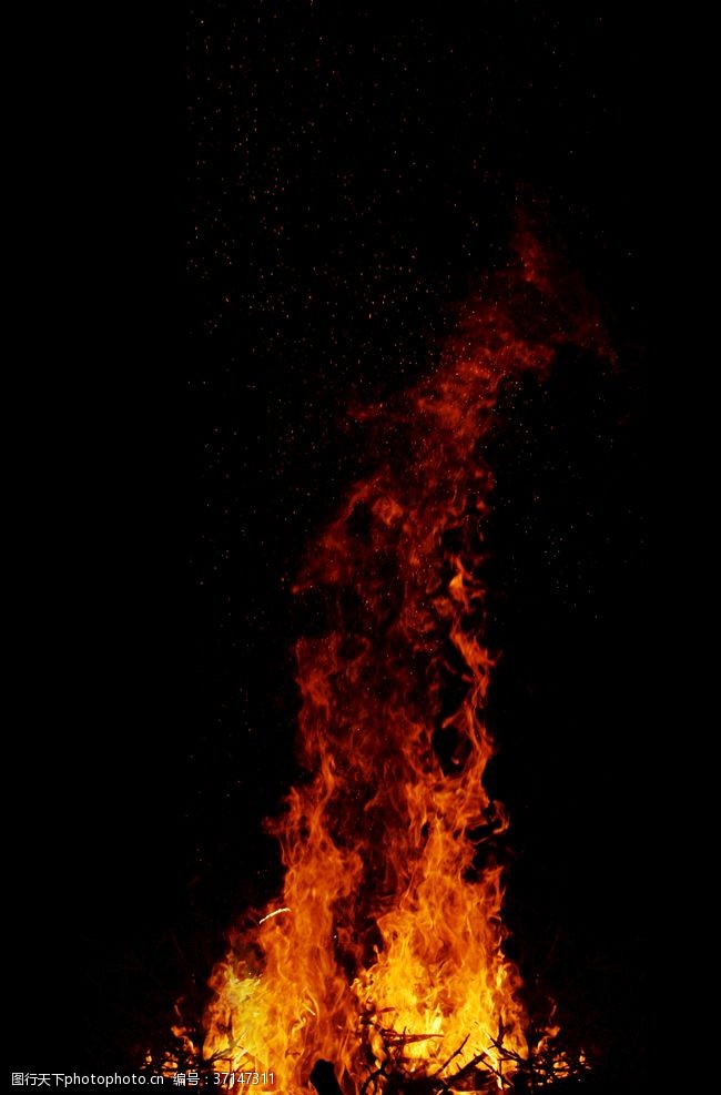 火苗火焰素材黑背做字背景