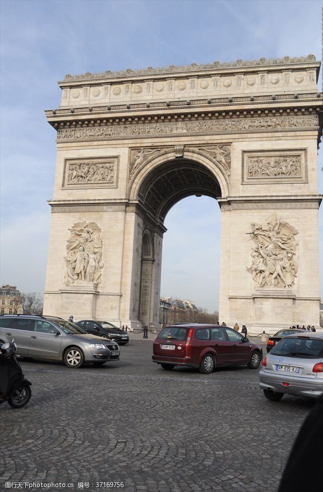 著名景点法国巴黎凯旋门