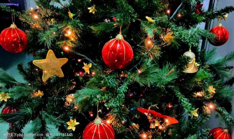 节日庆祝圣诞树装饰