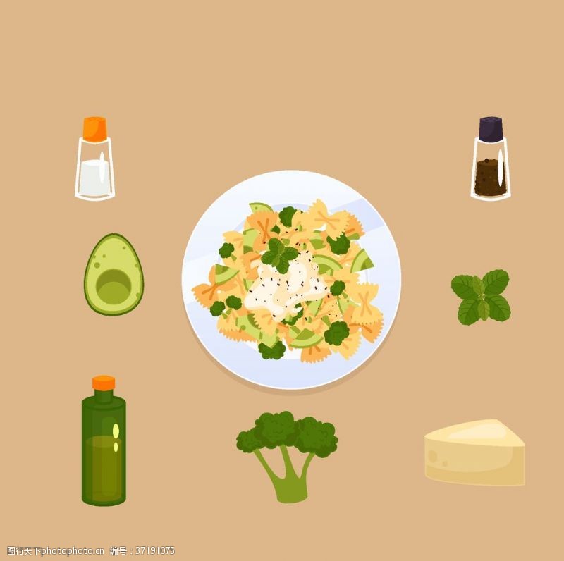 热销机型矢量厨房蔬菜食物素材