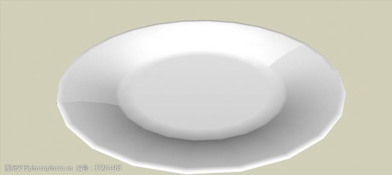 草图大师白瓷盘子模型