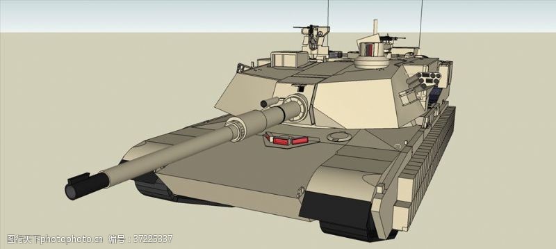 草图大师M1A4塔克模型