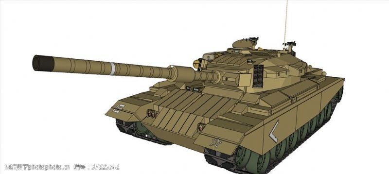 草图大师T85坦克模型