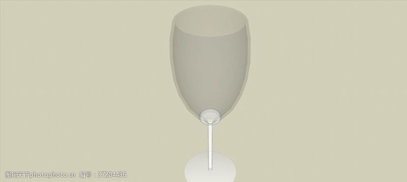 草图大师模型玻璃杯红酒杯高脚杯模型