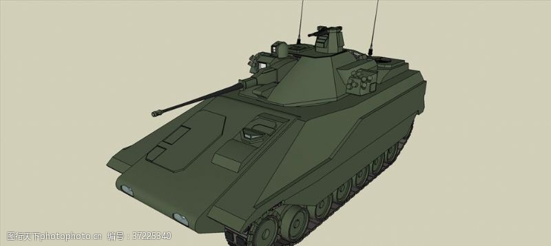 草图大师步兵战车模型