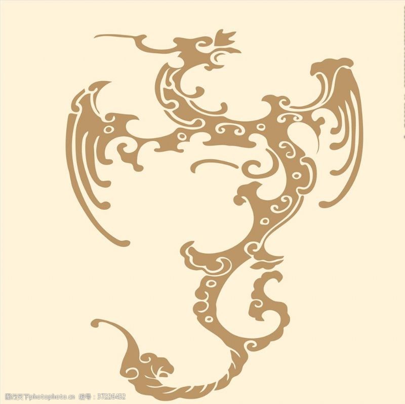 中国传统底纹龙纹