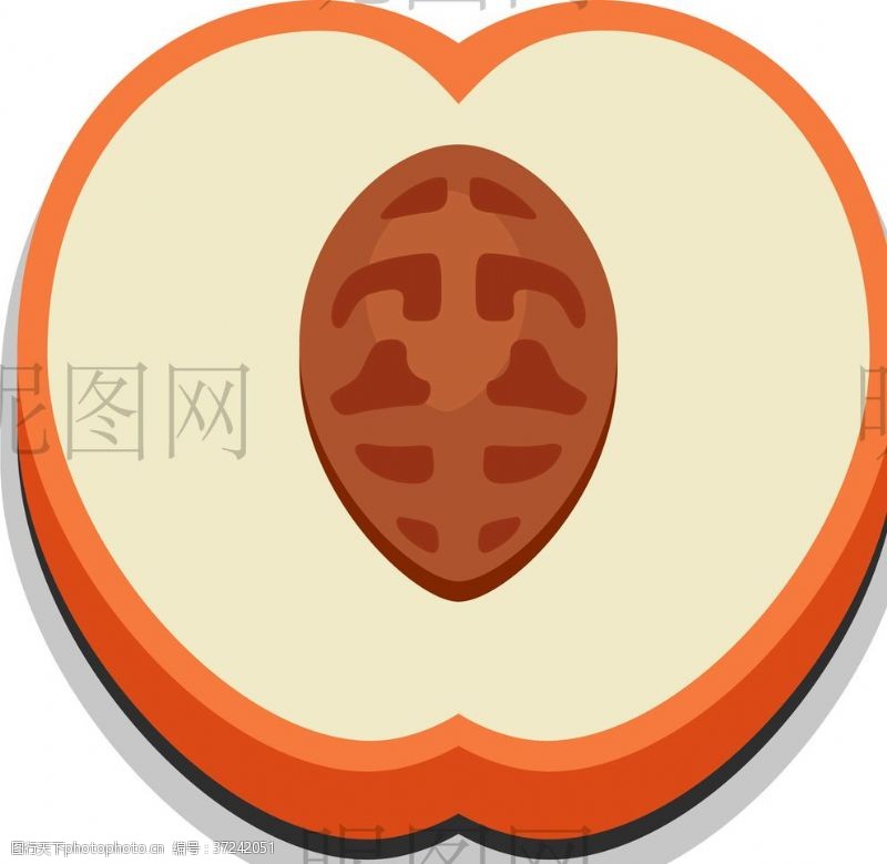 卡通果蔬主题桃子