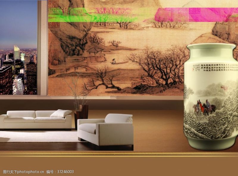 中国风陶瓷海报中国陶瓷文具