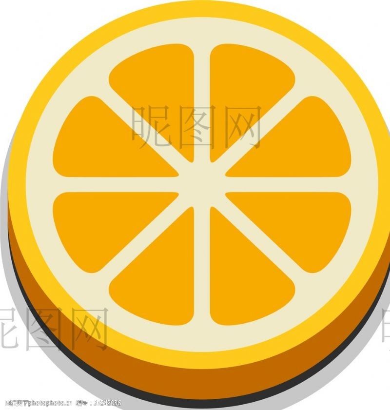 卡通果蔬主题橙子橘子