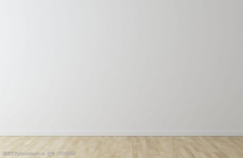 木纹地板白色墙面木板背景