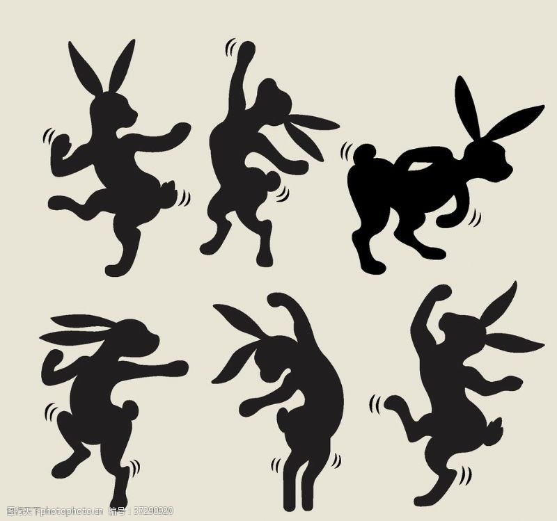 兔子剪影动物剪影