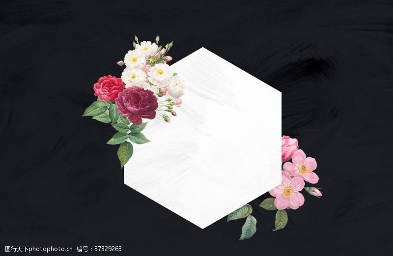 矢量概念花卉卡片