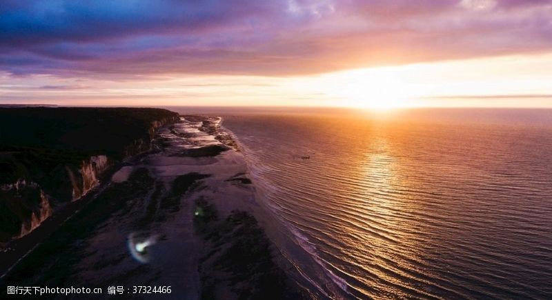 大海黄昏日落美景日出