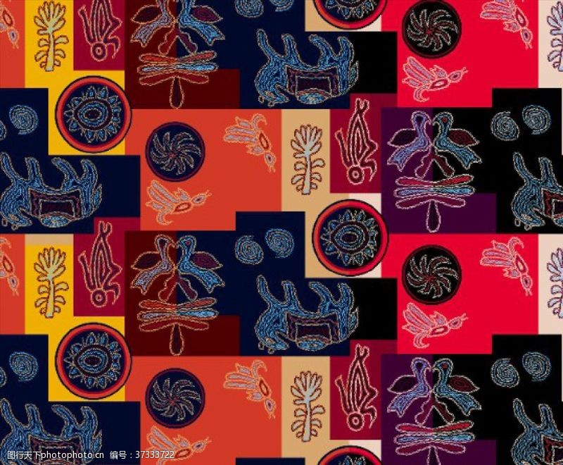 格子图民族风传统花纹