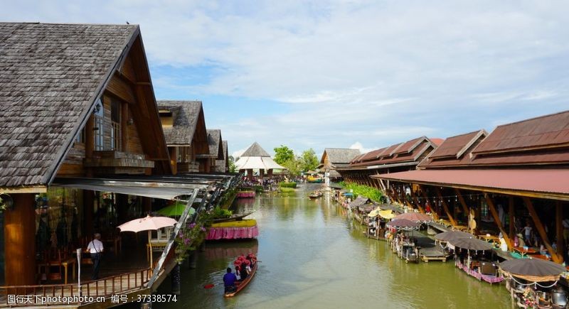 泰国建筑泰国水上市场