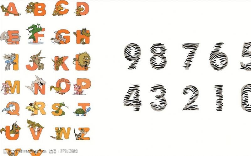 26个大写字母字母与数字