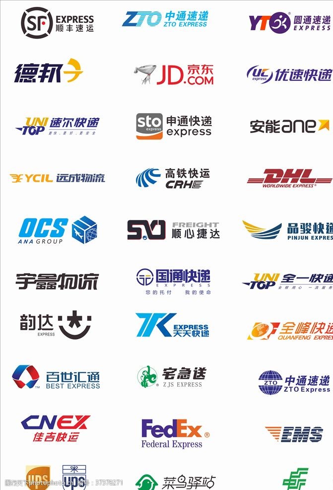 中国邮政快递公司logo合集