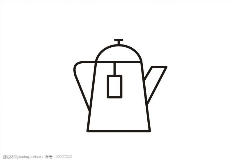 茶壶素材合集水壶图标矢量素材