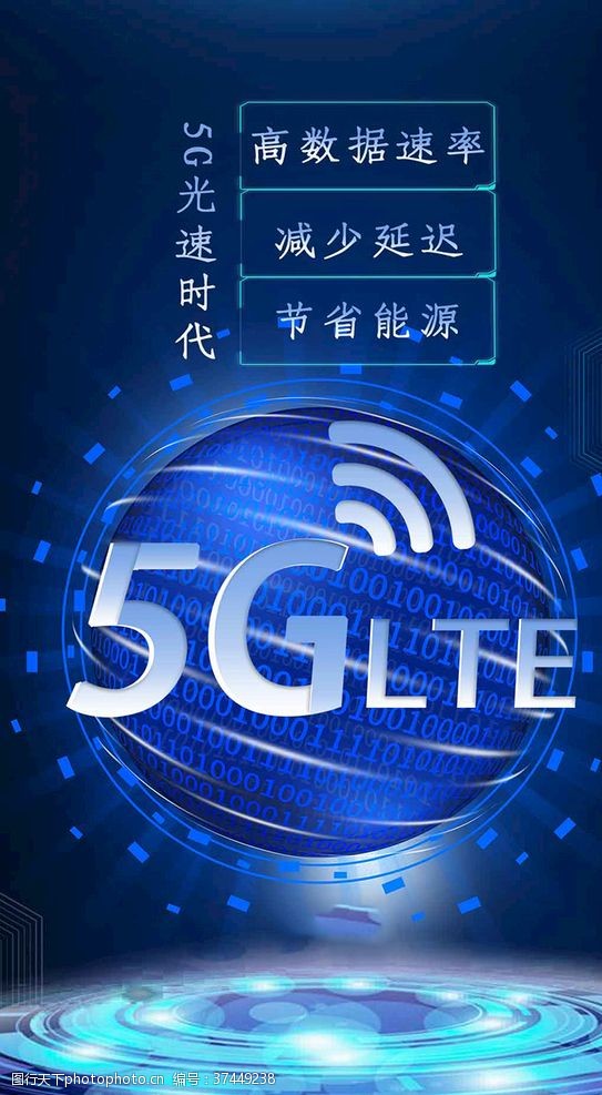 5g光速时代5G时代手机海报