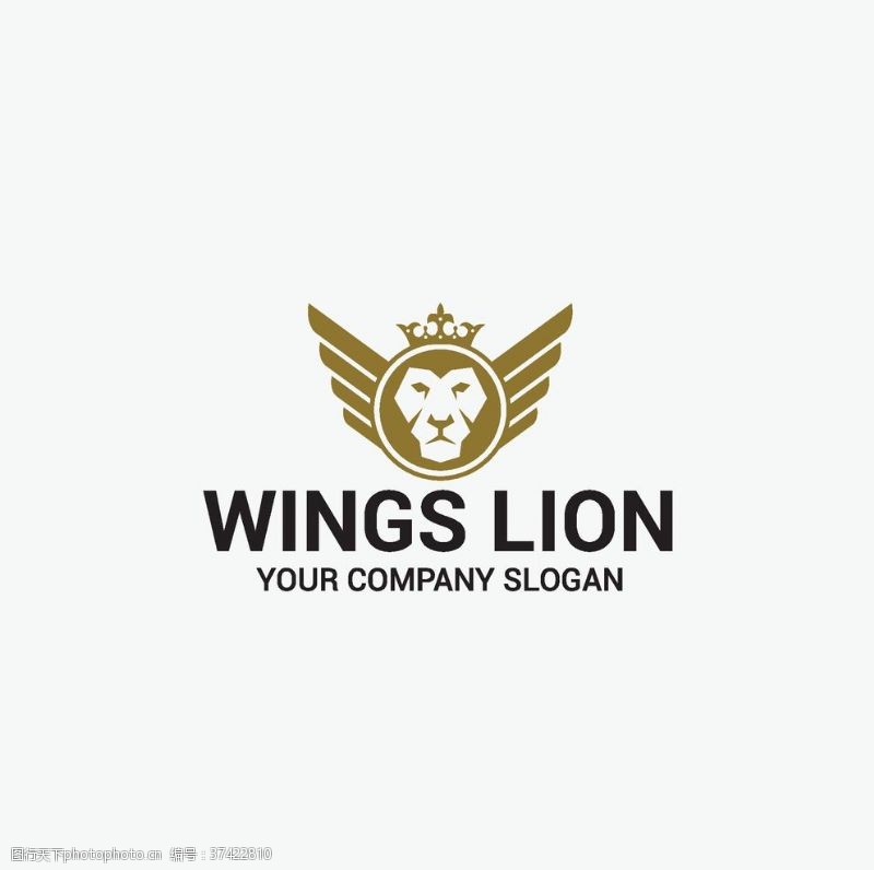 企业简约名片翅膀logo