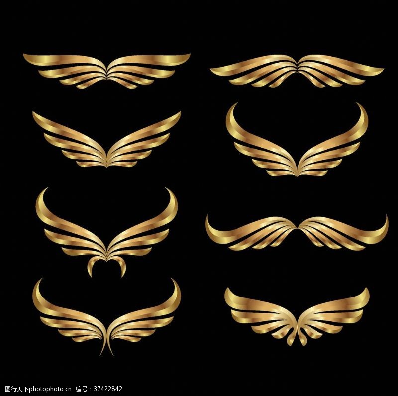 企业简约名片翅膀logo