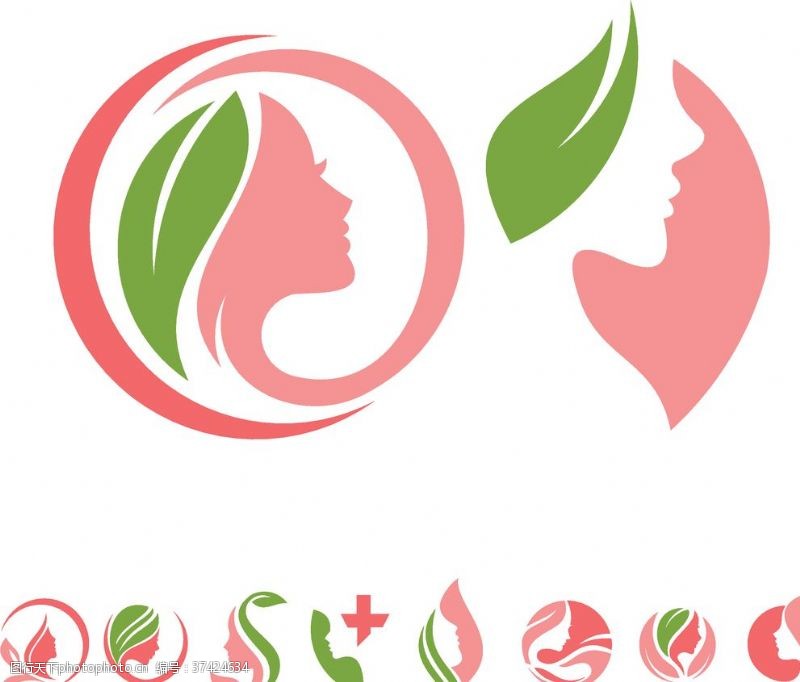 女性创意名片女性logo