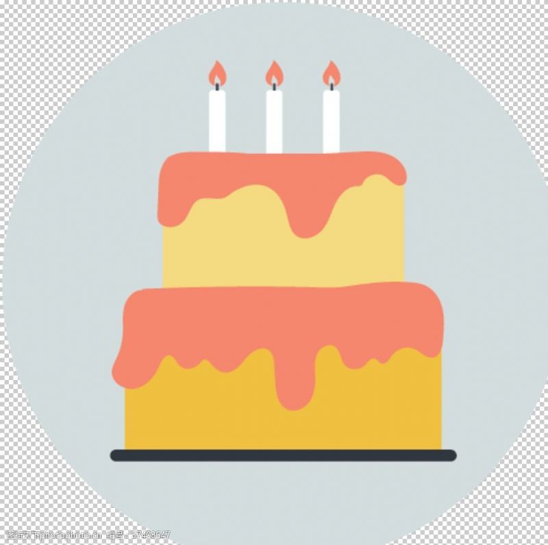橄榄枝标签生日蛋糕图标